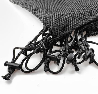 GXXMEI 10PCS 8X12inch Nylon Mesh Drawstring Bags with Cord Lock Closure Delicates Laundry Bag For Washing Machine Small Gym Bag for Basketball, Volleyball, Football, Golf Stuff Balls
