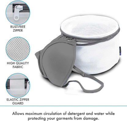 Laundry 360 2 Pack Bra Wash Bag | Laundry | Washing and Drying | Holds 4 Full Size Bras | Panties | Socks| Micro Mesh Fabric