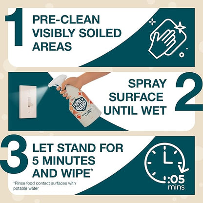 FAMILYGUARD Brand Disinfectant Spray Trigger & Multi Surface Cleaner, Antibacterial Spray, Expertly Formulated for Use In Homes with Children & Pets, Citrus Scent, 32 oz (Pack of 1)