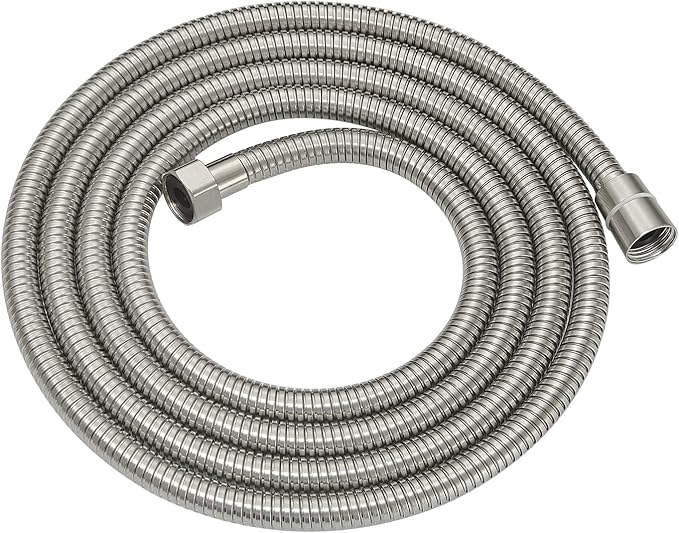 RUMOSE 98 inches Shower Hose Shower Head Extension Hose Extra Long Stainless Steel Shower Tube Attachment Flexible Handheld Shower Sprayer Hose, Brushed Nickel