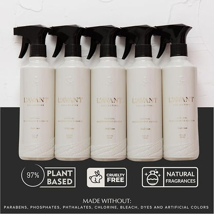 L'AVANT Collective Multipurpose Surface Cleaner Set of 3 | Provides a Powerful Clean to Remove Grease & Grime | High Performing Luxurious Ingredients Fresh Linen Scent Kitchen Home Decor Hostess Gifts