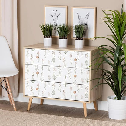 Wudnaye Beige Peel and Stick Wallpaper Floral Contact Paper 16.9in×393in Neutral Beige Contact Paper Cream Floral Wallpaper Self Adhesive Waterproof for Bathroom Bedroom Nursery Decor Walls Vinyl