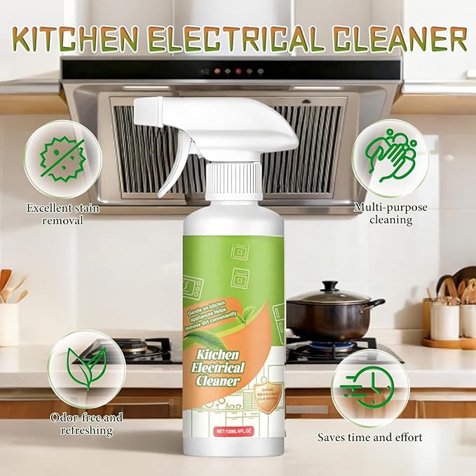 2026 Fly Spray Clèanse Household Formula,Kitchen Appliance Cleaner Spray,Multi-Purpose Degreaser for Oven,Stove, Range Hood & Countertops, Daily Cleaning, Fresh & Easy Wipe Clean (2PCS*120ML)