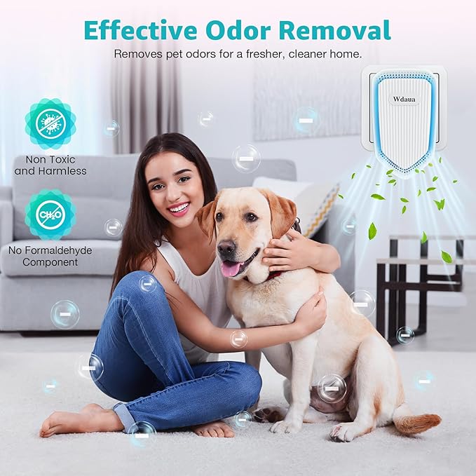 Air Ionizers Plug In Air Purifier 2 Pack Negative Ion Air Purifiers Ionizer for Home, Bedroom, Office, Basement Kitchen Air Freshener Odor Reducer Pets Smoke Smell