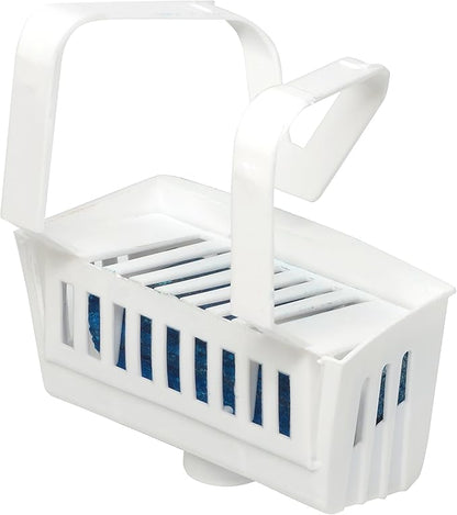 Big D Industries Non-para Toilet Bowl Block, Lasts 30 Days, Evergreen Scent, White, 12/Box