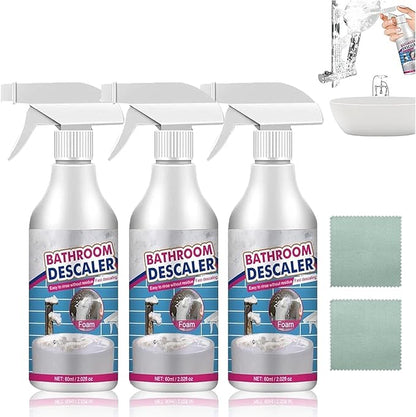 New Upgrade Bathroom Descaler Spray, Multipurpose Bathroom Foam Cleaner Stubborn Stains Cleaner, Bathrooms Descaler Cleaner Spray for Bath-room Toilet Bath Shower Glass Sink Clean (3pcs)