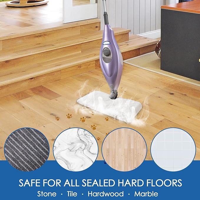 S3501 S3601 Steam Mop Replacement Pads Compatible with Shark Steam Pocket Mop, Vacmop Replacement Pads for Shark Steamer Pads S3500 Series S3501 S3601 S3550 S3601D S3901 S3801 S3801CO, White