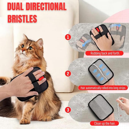 Pet Hair Remover Pad – Reusable Electrostatic Hair Removal Tool for Dogs & Cats, Effective Fur Remover for Furniture, Couch, Carpet, Clothes & Car