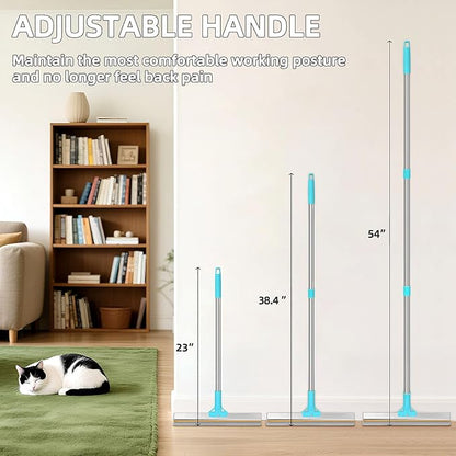 Carpet Rake for Pet Hair Removal, 54"Adjustable Handle Pet Hair Removal Carpet Brush Scraper, Pet Hair Removal Broom Tool for Carpet, Reusable Dog Cat Fur Remover, Pet Fur Cleaner for Rugs, Mats