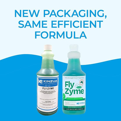Fly-Zyme, Highly Concentrated Enzyme Drain Cleaner for Pipes, Drain Gel for Fruit Flies, Organic Waste Degrader & Odor Neutralizer, 32 fl oz