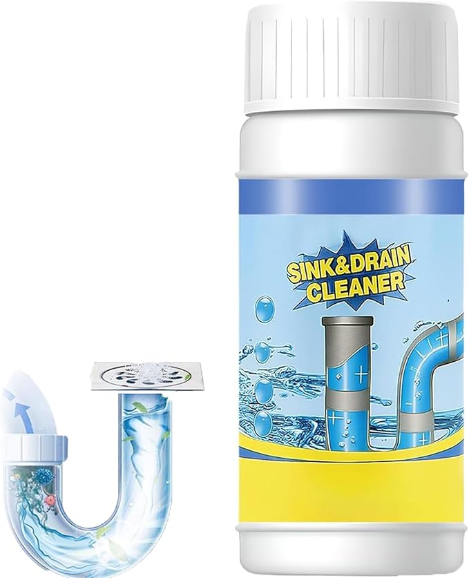 2026 Powerful Multi-functional Sink & Drain Cleaner Powder Quick Foaming Heavy Duty Clog Remover for Kitchen Bathroom, Heavy-Duty Clog Remover (Large-1PCS)