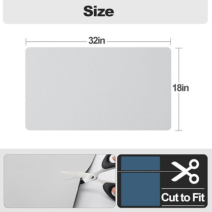 Ecotrim - Dish Drying Mat for Kitchen Counter | Coffee Bar Mat for Countertops | Heat Resistant Drainer Mat with Non-slip Rubber Backed | Hide Stain Kitchen Absorbent Draining Mat | Light Grey 18"x32"