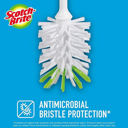 Scotch-Brite Glass and Water Bottle Brush, Long-Lasting Bristles, Safe On Multiple Types of Water Bottles, Baby Bottles, Vases, and More (Pack of 2)