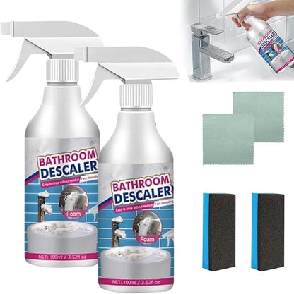 2025 New Bathroom Descaler Foam Cleaner, Multipurpose Stubborn Stains Cleaner, Bathroom Descaler Cleaners, Cleaning Foam Spray for Kitchen Bath Shower Toilet Glass, Easy to Use (2Pcs)