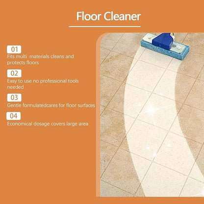 5 in 1 Floor Cleaner Polish - Hardwood Floor Cleaner for Mopping, Stain & Odor Remover, Natural Shine Restorer for Tile, Laminate, Kitchen, Bathroom Floors (2Pcs)
