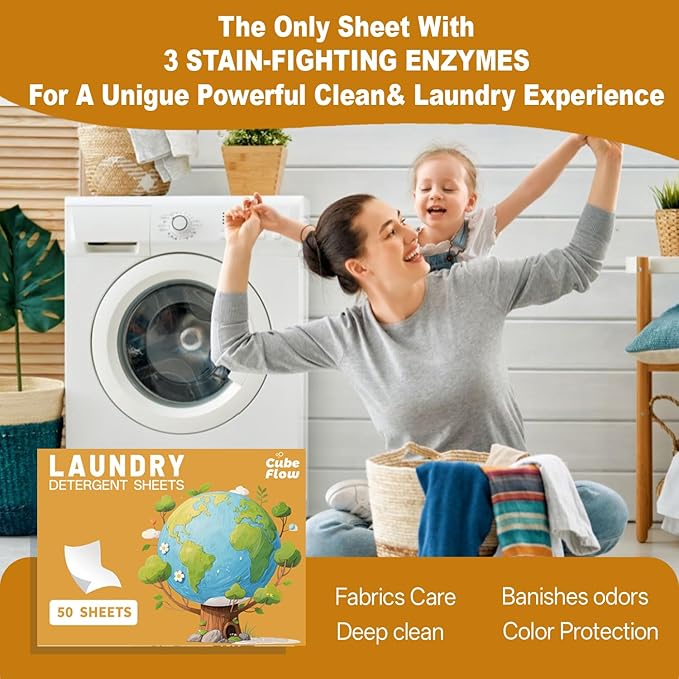 Laundry Detergent Sheets, Ebony Rose Scent - 100 Loads | 72-hour long lasting fragrance, Eco Friendly Sheets | Pre-Measured, Liquidless for Deep Clean | Hypoallergenic (Linen)