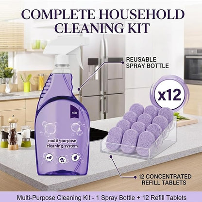 Spray Cleaner For Ovens, All-Purpose Household Cleaners, Ideal Multi-Surface Stain Remover for Kitchens, Bathrooms, Pet Messes & Everyday Household Cleaning (12 Pcs)
