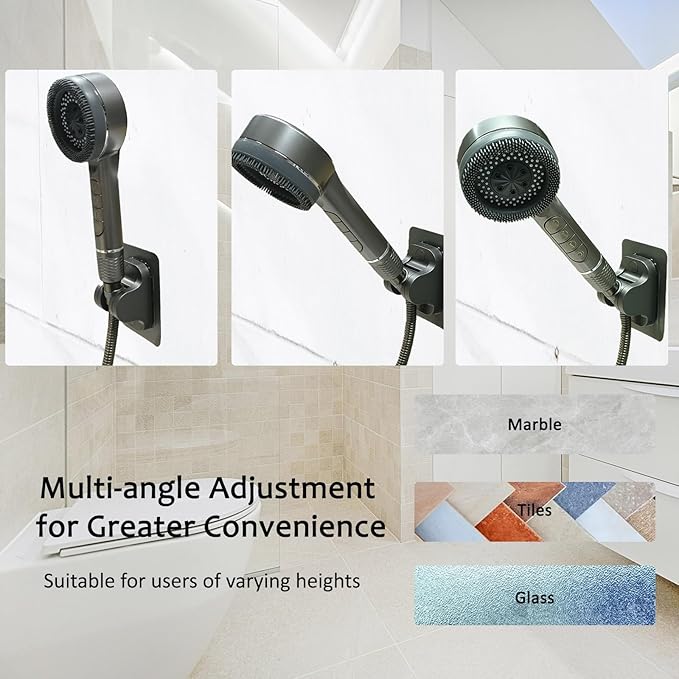 Filtered Shower Head with Handheld, High Pressure 4 Modes & ON/OFF Switch, Water Softener Filter Beads for Hard Water Remove Chlorine, Hand Held Showerhead Set for Pets Bath & Daily Shower