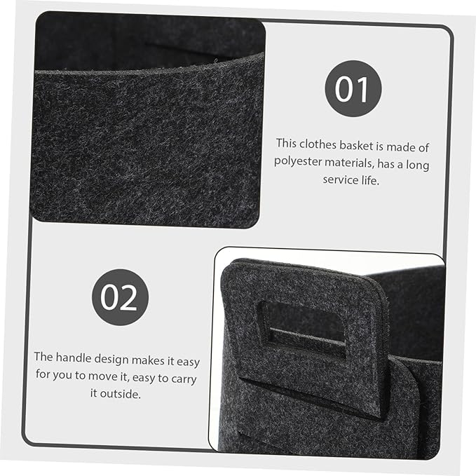 Collapsible Laundry Basket with Handles Storage for Dirty Clothes More Capacity Organizer for Home Dorm Grey
