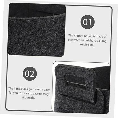 Collapsible Laundry Basket with Handles Storage for Dirty Clothes More Capacity Organizer for Home Dorm Grey