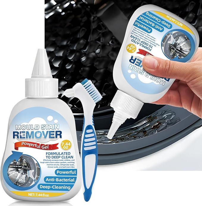 Mold Stain Remover Gel, Effective Washing Machine Cleaner, Household Cleaner for Bathroom Grout, Sink,Tile, Shower, Caulk