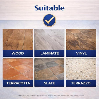 Floor Restore – High Solid Floor Restorer for Wood & Hard Floors, Concentrated Coating to Restore Shine & Cover Fine Scratches, Easy Mop-On Application