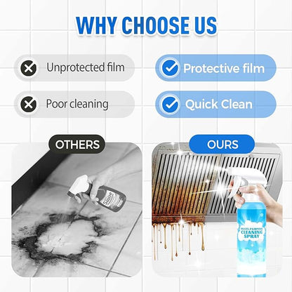 Multifunctional Powerful Spray Kitchen Foam Cleaner, 2026 New 120ml Multi-Purpose Cleaning Spray, Easy-To-Use Grease Remover For Kitchen, Fast-Acting Tile Cleaner for Home (2)