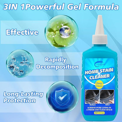 Mold Stain Cleaner Gel, 5 Fl Oz Washing Machine Cleaner for Bathrooms, Showers, Washing Machines, Grime, Grunk and Tiles, Thick Gel Formula Targets Tough Stains and Odors