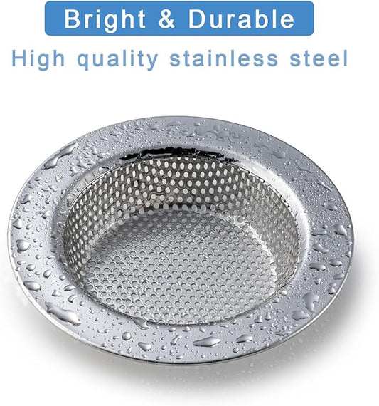 Honmein 3 Pcs Sink Strainer for Most Kitchen Sink Drain Basket, Upgraded Double-Layer Safe Design Kitchen Sink Strainer (Outer Diameter 4.5 Inch)