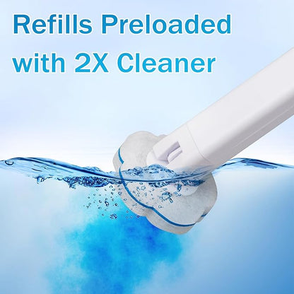 80 PCS Toilet Wand Cleaner Refills，Toilet Bowl Brush Refills Disposable Toilet Cleaning System Replacement Heads Cleaner Pads for Bathtub Wash Basin (Only Refills，Only Fits Ucaimao) - White