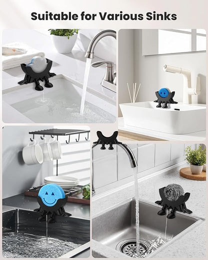 3D Printed Sponge Holder for Kitchen, Funny Sponge Holder, Drainable Scrub Stand Sponge Caddy, Cute Drying Rack Accessories for Kitchen Sink, Keeps Sink Dry and Organized