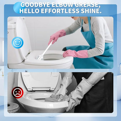 Electric Toilet Brush with Holder, Ultra Quiet & Powerful Scrubbing, IPX7 Waterproof Self-Cleaning Brush for Toilet/Bathtub/Grout, Cordless Spin Scrubber with 320RPM Turbo Power - White