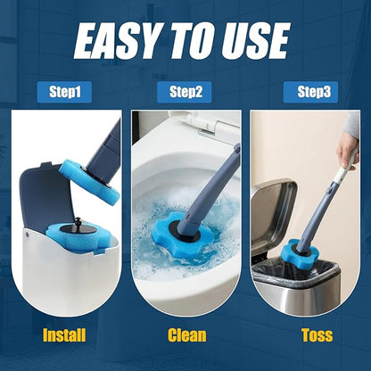 100PCS Toilet Bowl Wand Refills, Replacement Heads for Bathroom Washroom Cleaning Pads, Disposable Toilet Brush Refills Compatible with Household Brushes Scrubbers Cleaning Refill Pack Ocean Fresh