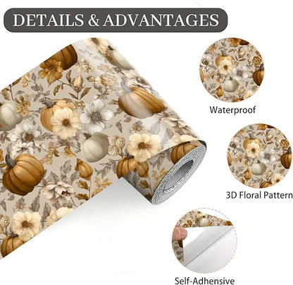 Daisy Floral Wallpaper Border 196x4 Inch Peel and Stick Wall Border Removable Vinyl Wall Trim Yellow White Flowers Pattern for Kitchen Bathroom Living Room Bedroom Mirror Cabinet Backsplash