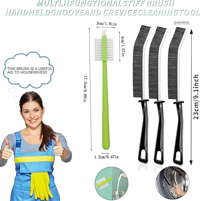 14 Pcs Crevice Cleaning Brush, Corner Brush, Screen Cleaner Brush, Cleaning Tools for Housekeeping, Garbage Disposal Cleaner Brush, Window Track Cleaning Tools, Kitchen