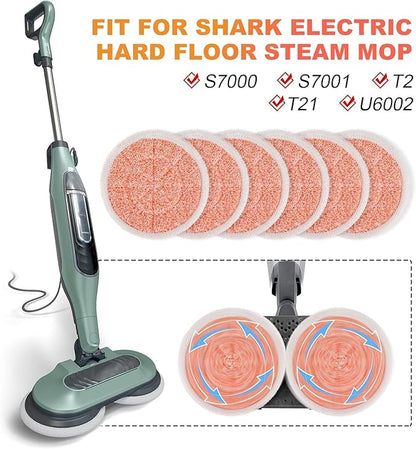 Steam Mop Replacement Pads for Shark S8201 S8001 S7000 S7000AMZ S7001 S7001TGT S7000 S7201 S7000C Series Steam & Scrub All-in-One Hard Floor Reusable Mop Head Refill - #: XKITP7000 (12 Pack)