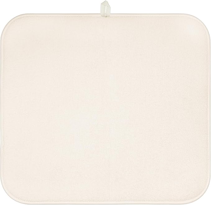 Dish Drying Mat Drainer Pads - Extra Large Microfiber Drying Mats for Dishes Kitchen Counter Super Absorbent Pads for Draining Racks (Green,16"x18" )