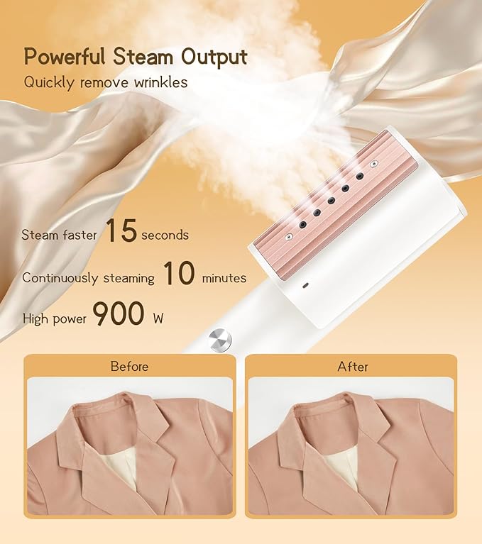 Nesugar G3 Steamer for Clothes Portable Travel Steamer, Fashion Handheld Garment Steamer, 0.75lbs Lightly, 15s Fast Heat-up, Light Mini Steam Iron for travel and home