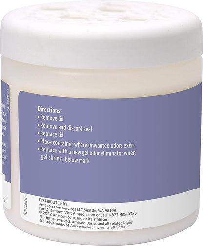 Amazon Basics Gel Odor Eliminator, Activated Charcoal, Lavender Scent, 17 Oz, 1-Pack