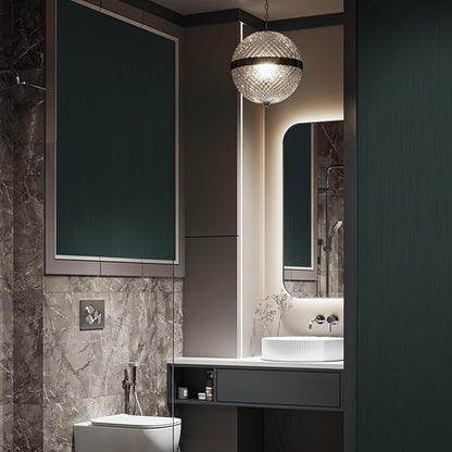 Dimoon 15.7"x78.7"Green Peel and Stick Wallpaper Modern Green Contact Paper Removable Self-Adhesive Wall Paper Thickened Waterproof Wallpaper for Kitchen Countertops Vinyl Roll