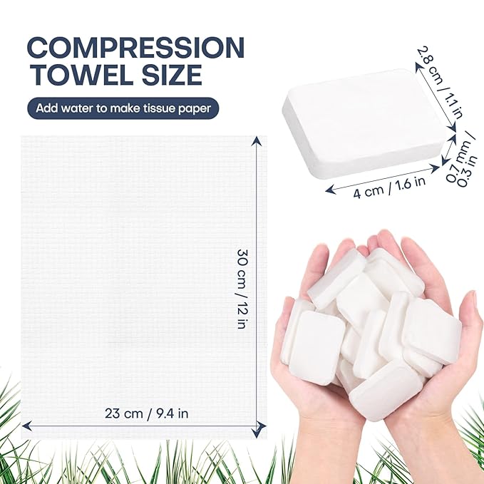 Disposable Face Towels 50 Count Compressed Towel Tablets 12×9 Inch Washcloths for Men Skincare Cleansing Hotel Stay Vacation Daily Use Gym Fitness Travel Essentials Outdoor Sports Cloths (Blue)