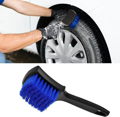 Carpet Cleaning Brush, Car Cleaning Brush, Tire Brush Wheel Cleaner, Universal Soft Bristle Car Wash Brush Short Handle Tire Cleaner Car Accessories for Car Interior Exterior and Home