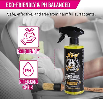H.O.W AUTO DETAILING & CARE H.O.W 16 oz Natural Citrus Car Interior Cleaner All Purpose Vegan Non-Toxic
