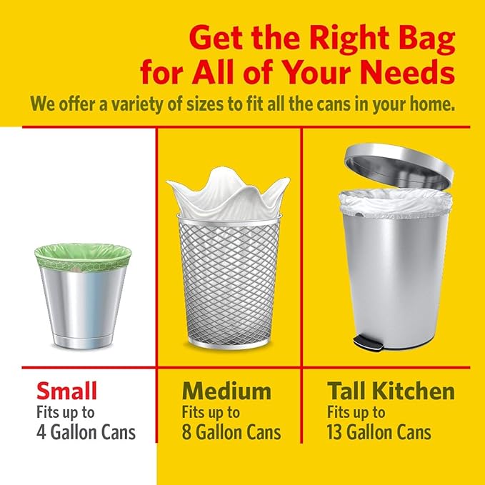 Glad Small Kitchen Drawstring Trash Bags, 4 Gallon, Febreze Sweet Citron & Lime, 34 Count