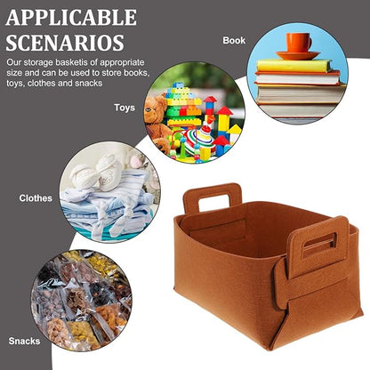 Ciieeo Laundry Basket Foldable Laundry Hamper Laundry Basket Waterproof Laundry Hamper with Handle Clothes Hamper Organizer for Laundry, Clothes and Toys（25*18*15cm/brown）