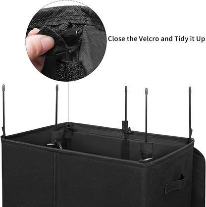 WOWLIVE 140L Double Laundry Hamper with Lid and Removable Laundry Bags, Large Dirty Clothes Hamper 2 section Collapsible Laundry Basket Dorm Room Storage for Bedroom, Bathroom, College,Black