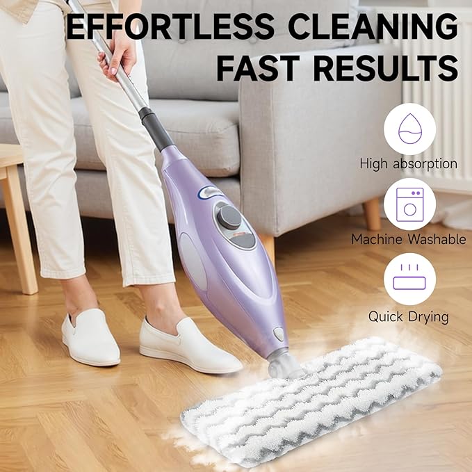Steam Mop Replacement Pads for Shark S3500 Series S3501 S3601 S3550 S3801 S3901 SE450 S3601D S3901D S2901 S2902 Microfiber Steam Pocket Mop Pads Washable, 6 Pack