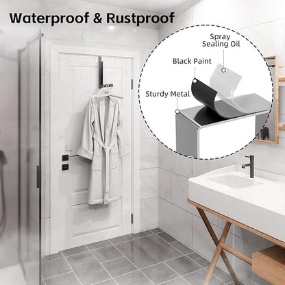 Over The Door Hanger Folding Clothes Drying Rack, Folding Hanging Clothes Rack for Indoor Laundry Room Bathroom Compact Small Space Foldable Portable Over Door Hanging Hook Collapsible
