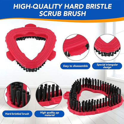 Scrub Brush Head Compatible with O Cedar EasyWring 1-Tank System – Hard Bristle Mop Scrubber Attachment for Tile, Bathroom, Kitchen, Deck & Floor Cleaning, 1 Pack