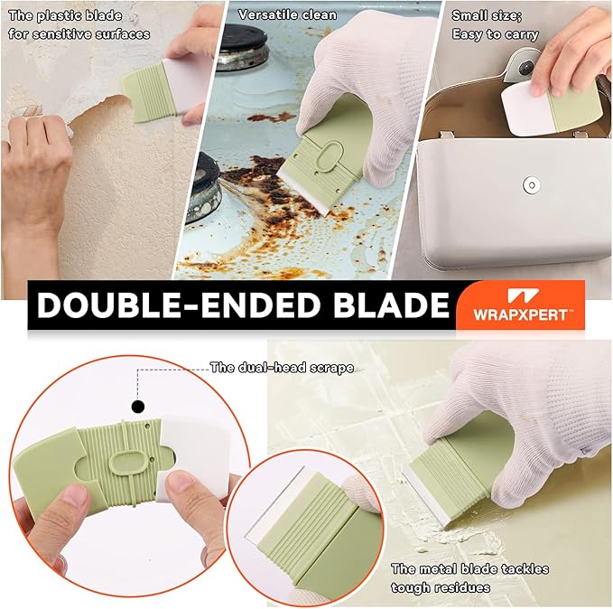 WRAPXPERT Peel and Stick Wallpaper Tools,Wallpaper Smoothing Tool Kit with Smoother,Edge Guider,Paste Brush for Backsplash Tile,Contact Paper